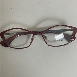 Miu Miu Women's Burgundy Cat-Eye Optical Glasses